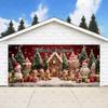 Classic Christmas backdrop for a large garage door, New Year's party backdrop, winter scene, decorative banner4713