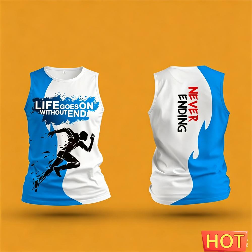 Canotta da Allenamento per Atletica Leggera e Maratona Estiva Professionale Sport da Corsa Gilet Uomo T-shirt alla Moda da Palestra Estate Y2k Magliette Unisex
