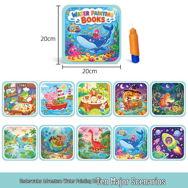 Reusable Magic Water Drawing Book for Kids - Early Education and Quiet Activity Toy