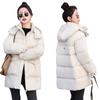 Down and padded jacket women's winter 2025 Korean version of the new women's fashion casual thickened warm mid-length hooded jacket