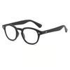 Fashion Round Small Frame Rivet Computer Glasses Classic Tortoiseshell Pattern Men Women Anti Blue Light Ultra Light Vintage Clear Lens Eyewear