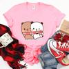 Kawaii Bubu Dudu Merry Christmas Couple Tshirt Trendy Funny Cartoon Anime Shirt Fashion Holiday Party Celebrate Cotton Tees