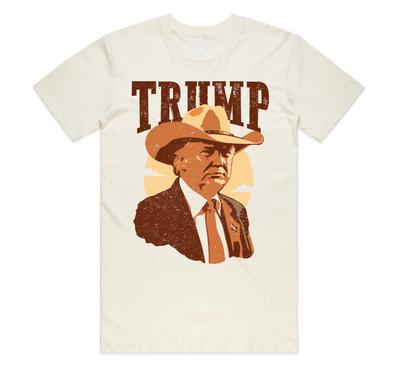 Donald Trump Cowboy T-shirt Top Funny Election Campaign 2024 Gift American Boho