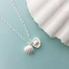 Japanese Temperament Shell Necklace Sweet Short Imitation Pearl Pendant Women'S Collarbone Chain Temperament Personalized Simple Gift