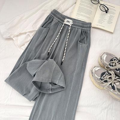 Tencel Jeans Women's New Spring Thin High Waist Straight Wide Leg Pants Loose Casual Sickle Pants