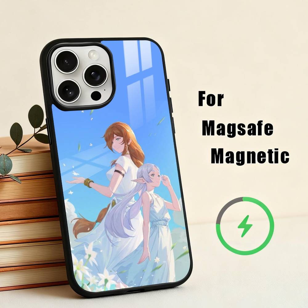 Manga Frieren Beyond Journeys End Phone Case For iPhone17,16,15,14,13,12,11 Plus,For Magnetic Wireless Charge Cover