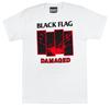 Black Flag Damaged Logo White T-Shirt White New