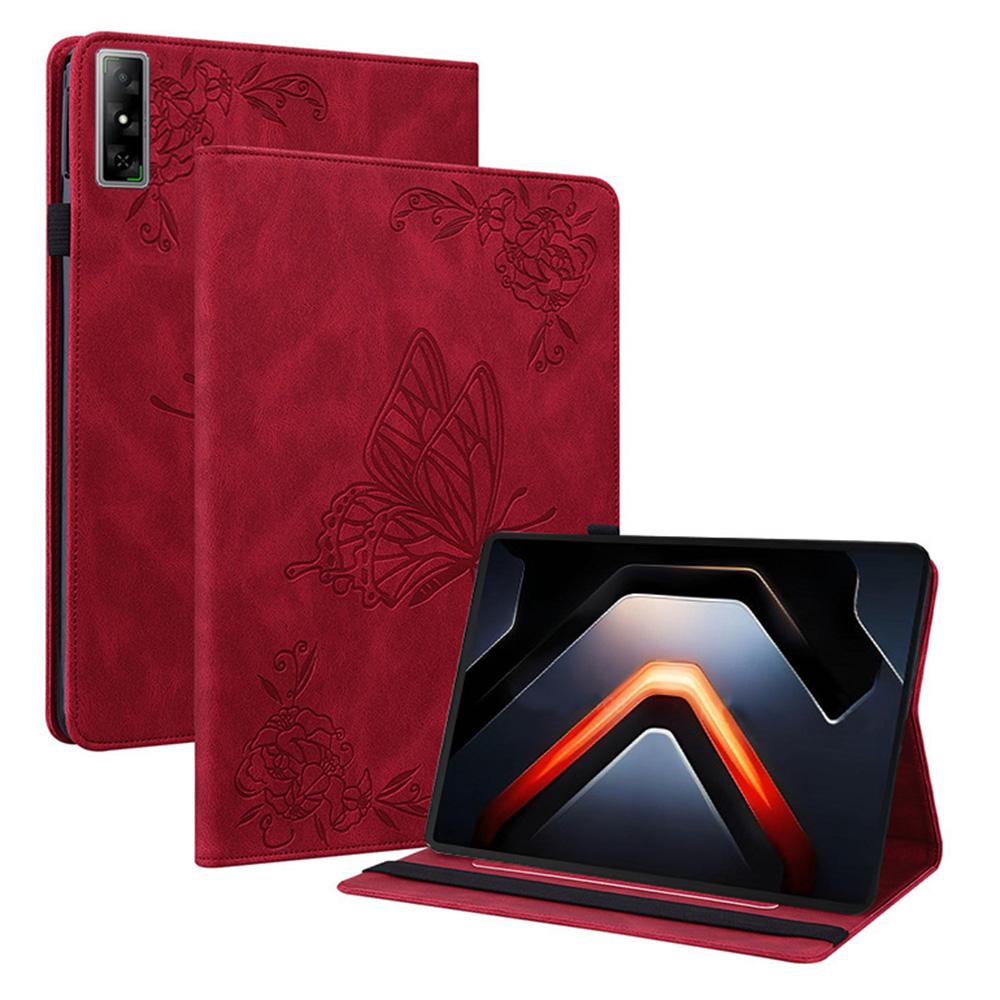 Pro pouzdro Infinix Xpad GT Pouzdro s potiskem motýlů a květin Kožený kryt na tablet z PU s přihrádkami na karty