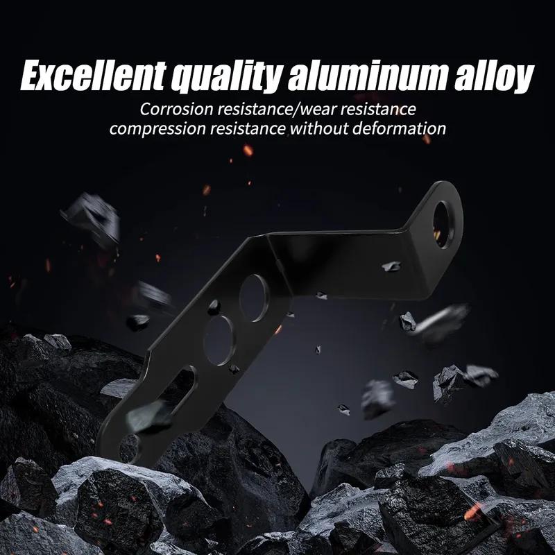 2PCS Aluminum Alloy Motorcycle Auxiliary Headlight Support Bracket Spotlight Clamp Rearview Mirror Lamp Bracket Extension