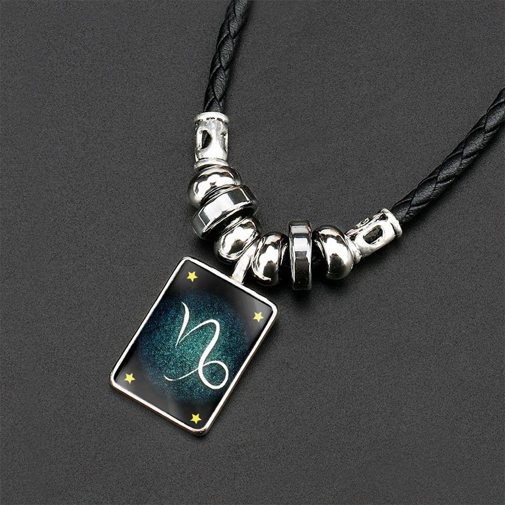 Chain Luminous Men Necklaces Woman Clavicle Choker Korean Neck Jewelry 12 Constellation Necklaces