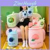 Weiche Plüsch-Bubble-Tea-Boba-Tassen Spielzeug Pfirsich/Wassermelone/Blaubeere Kuschelpuppe Geschenk