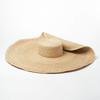 Spring and Summer New Flat-top Large Brim Lafite Straw Hat Concave Travel Sunscreen Large Edge Lafite Grass Flat-top Hat