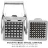 TINGJUNN Stainless Steel French Fry Cutter, Manual Potato Slicer, Includes Two Blade Sizes and a Non-slip Suction Cup Base, Perfect for Dicing Fruits