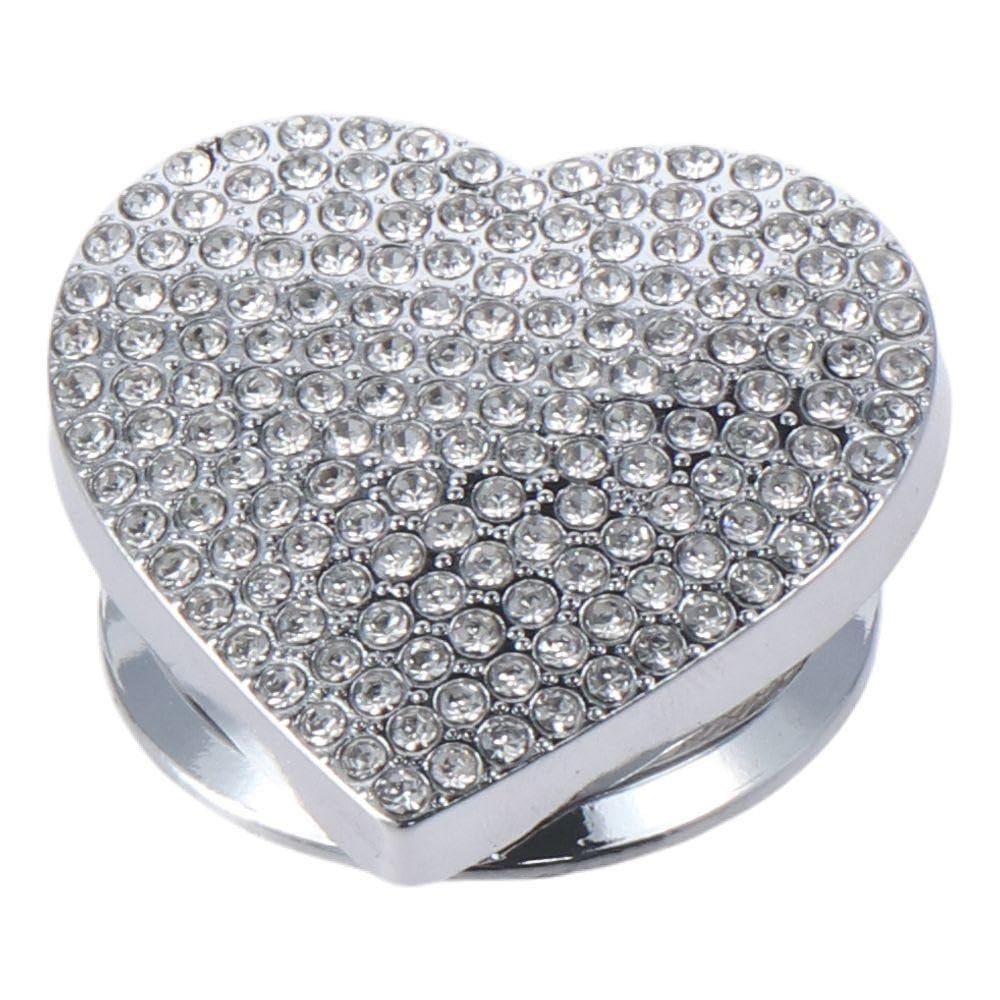 Bling Car Engine Start Button Cover Rhinestone Heart Shape Push Start Button Ring Sticker