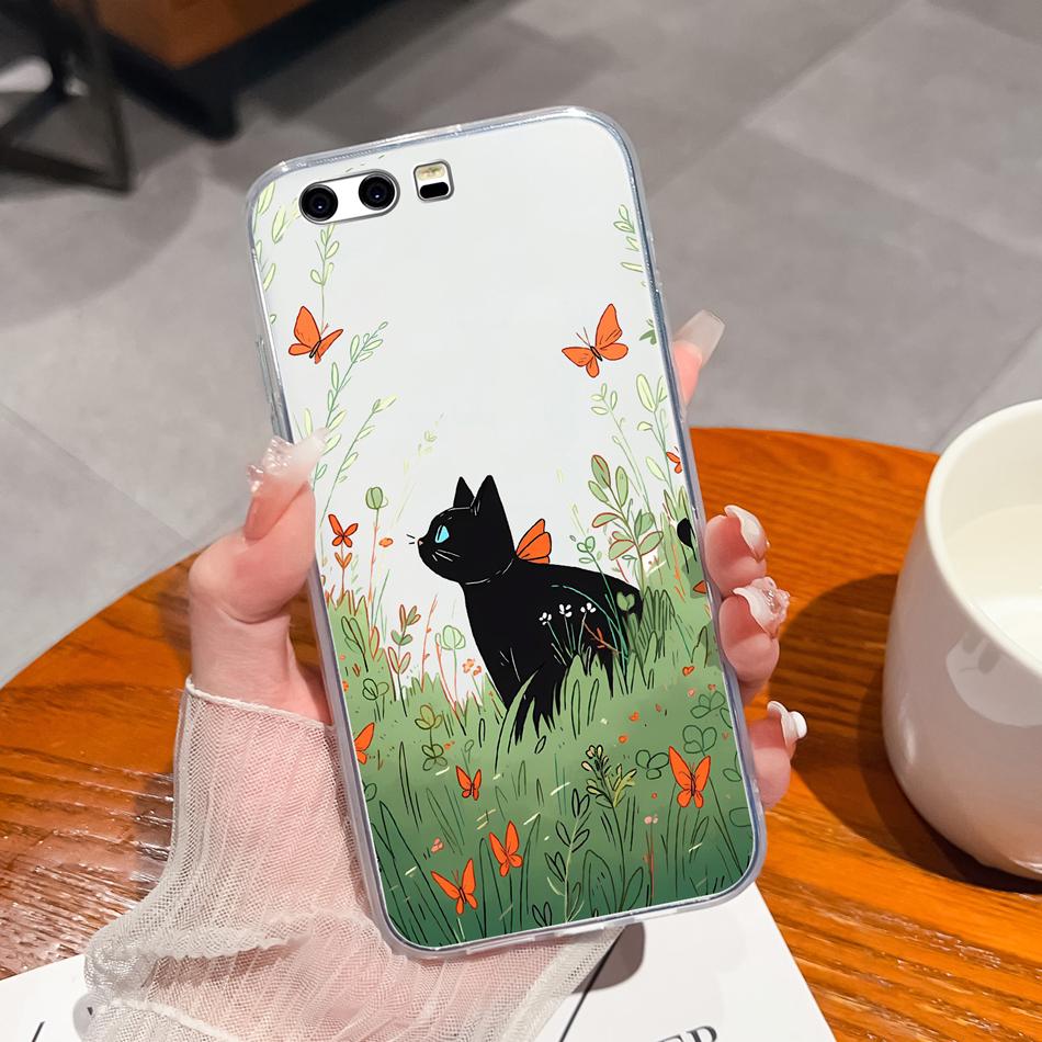 Per Huawei P10 Lite P10 Plus Custodia per Telefono Stile Casual Fantasie Silicone Morbido TPU Trasparente Leggera Copertura Per Huawei P 10+ Funda