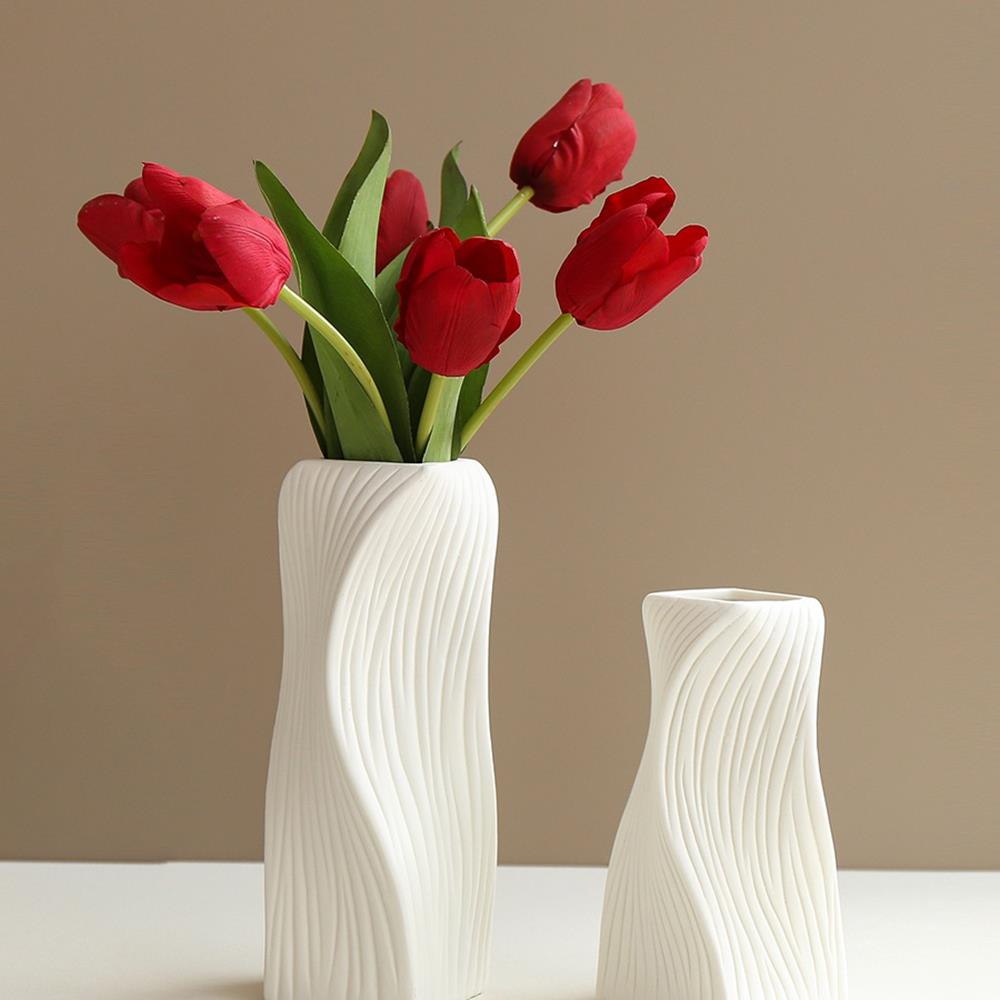 Modern Style Vase Plastic Flower Vase Nordic Living Room Decor Craft Flower Bottle Floral Arrangement Display Vase Pots Ornament