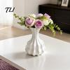 Moderne Tafeldecoraties 3D Geprinte Bloemenvaas, Decoratieve Scandinavische Stijl Bloemenarrangement Verfijnde Woonaccessoires Container, Minimalistisch
