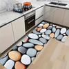 1 ks Protizánětlivé kuchyňské koberce, 3D kamínkový diatomitový potisk, vodotěsná protiskluzová silná polstrovaná kuchyňská podložka, vysoce odolná komfortní podložka na stání do kuchyně