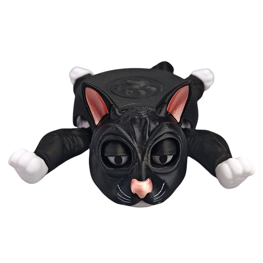 

Unique 3D Printed Cat Coasters Funny Panicked Cat Cup Pad Tea Mug Coffee Drinks Holder for Home Decor чорний