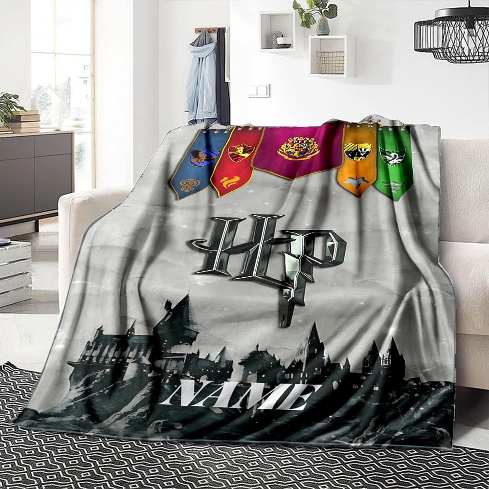 Custom Name "Harry Potter Sorcerer's Stone" blanket for Couch & Bed, Plush Cozy Fuzzy Blanket Super Soft & Warm Blankets for Fall and Winter. 090895