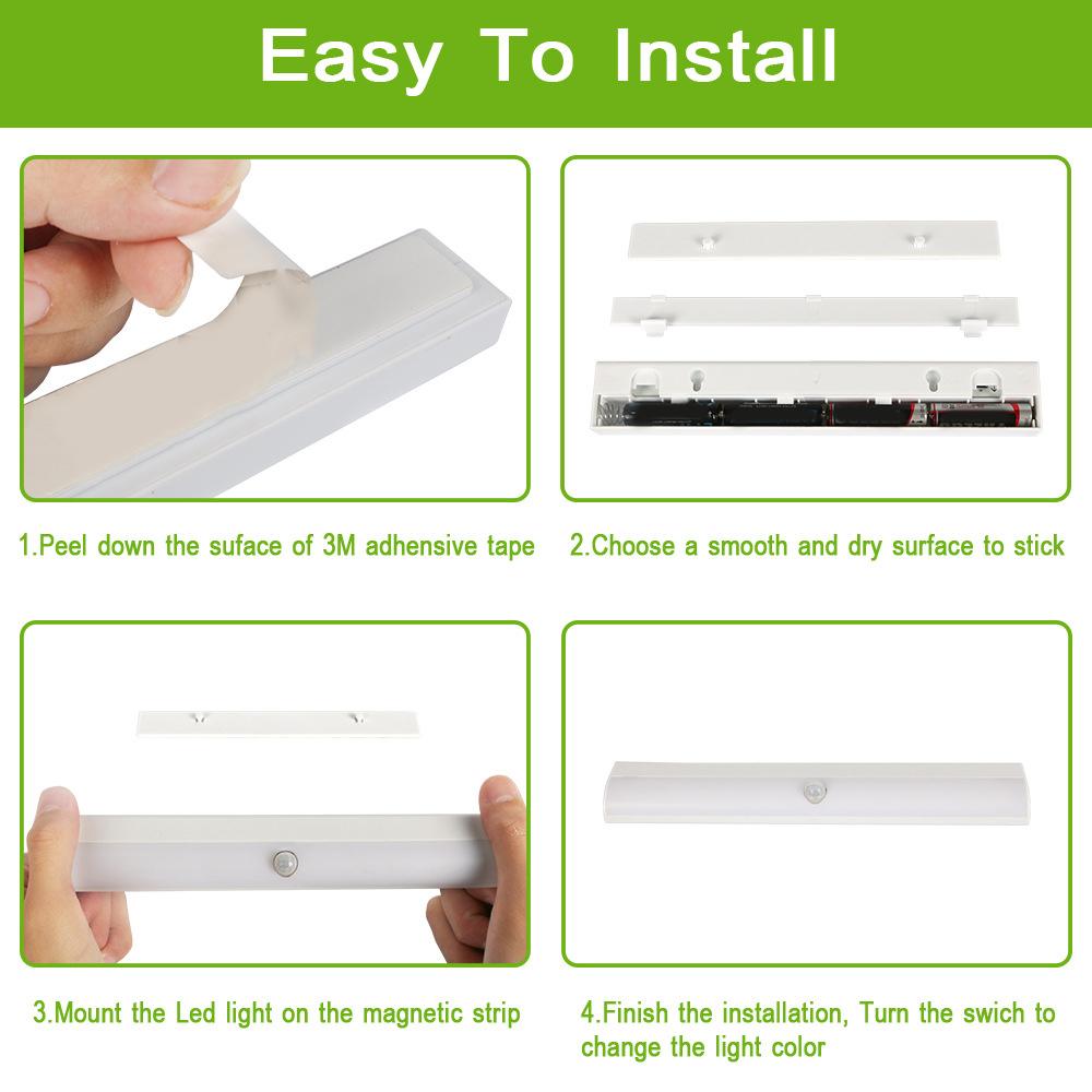 Motion Sensor Light High Brightness LED Light Control Sensor Cabinet Wardrobe Lamp for Bedroom White Light