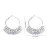 Elegant Topological Swing Earrings Thin Metal Finish Decoration Embellishment Casual Fit