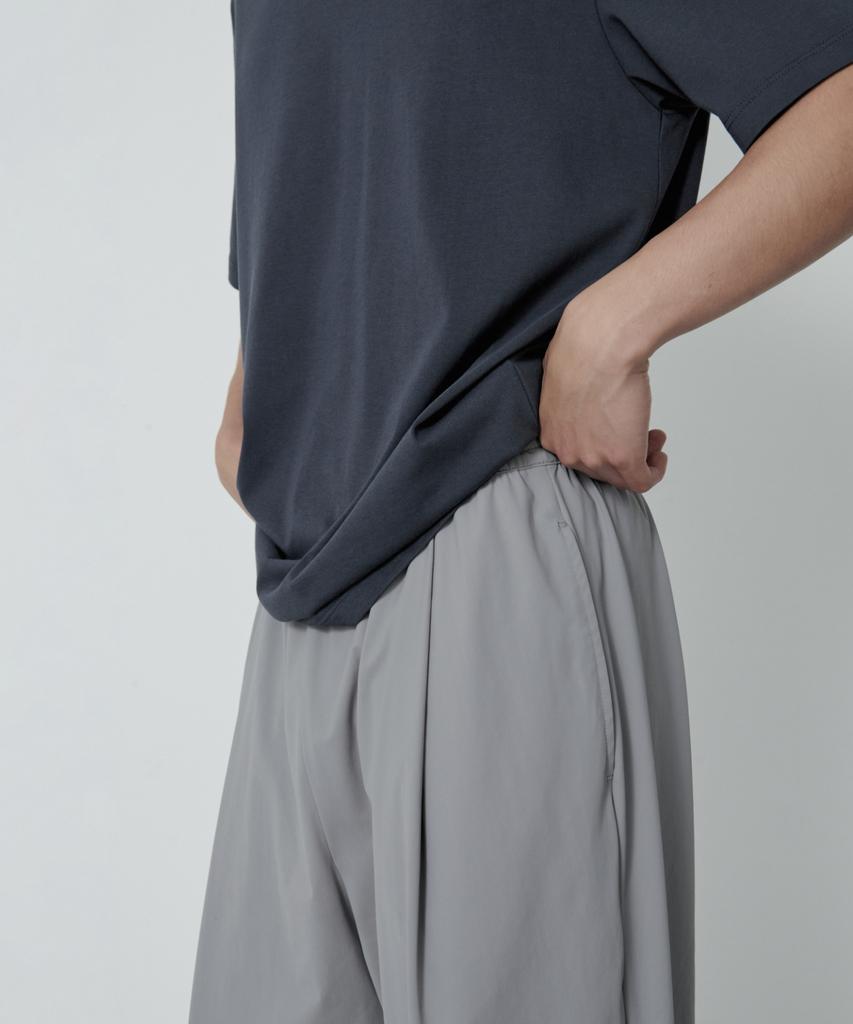 Musinsa Standard Cooling Deep Tuck Wide Elastic Waist Pants [Light Gray]