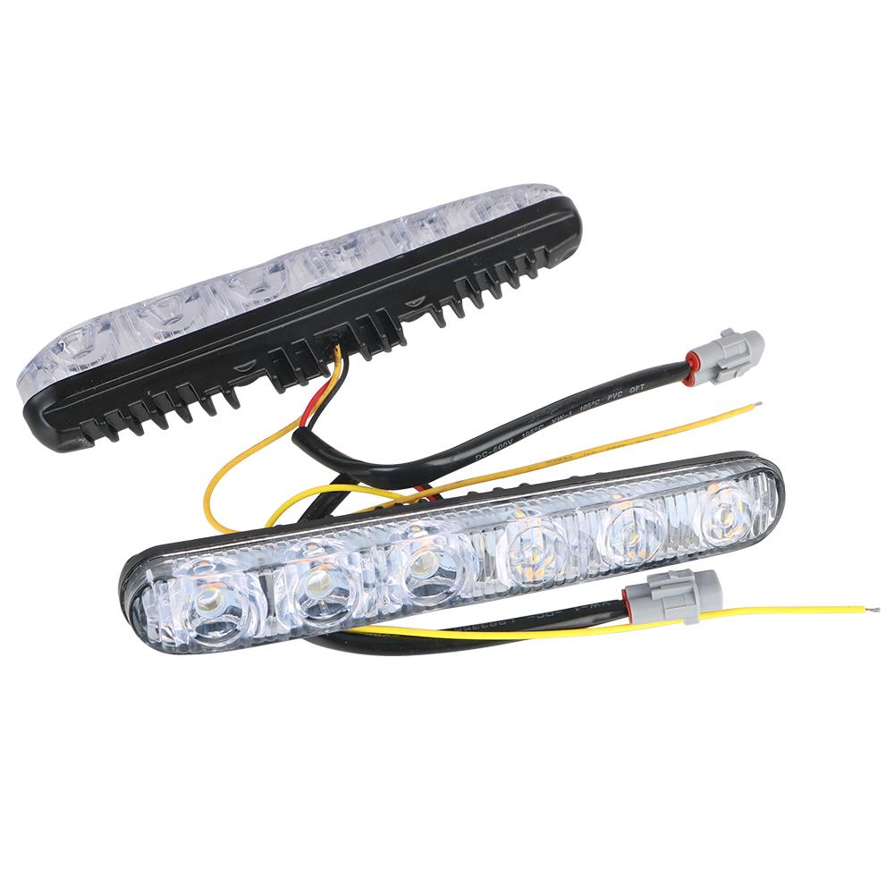 1 Pair Universal DC 12V Auto Daytime Running Lights Car Daytime LED Light Turn Signal Indicators Waterproof Car Styling DRL
