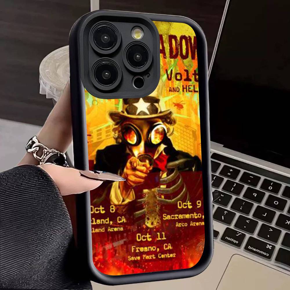 

Metal Band System Of A Down For IPhone 17 Pro Max 16 15 14 13 12 11 Plus Black Soft Phone Cover iPhone 14