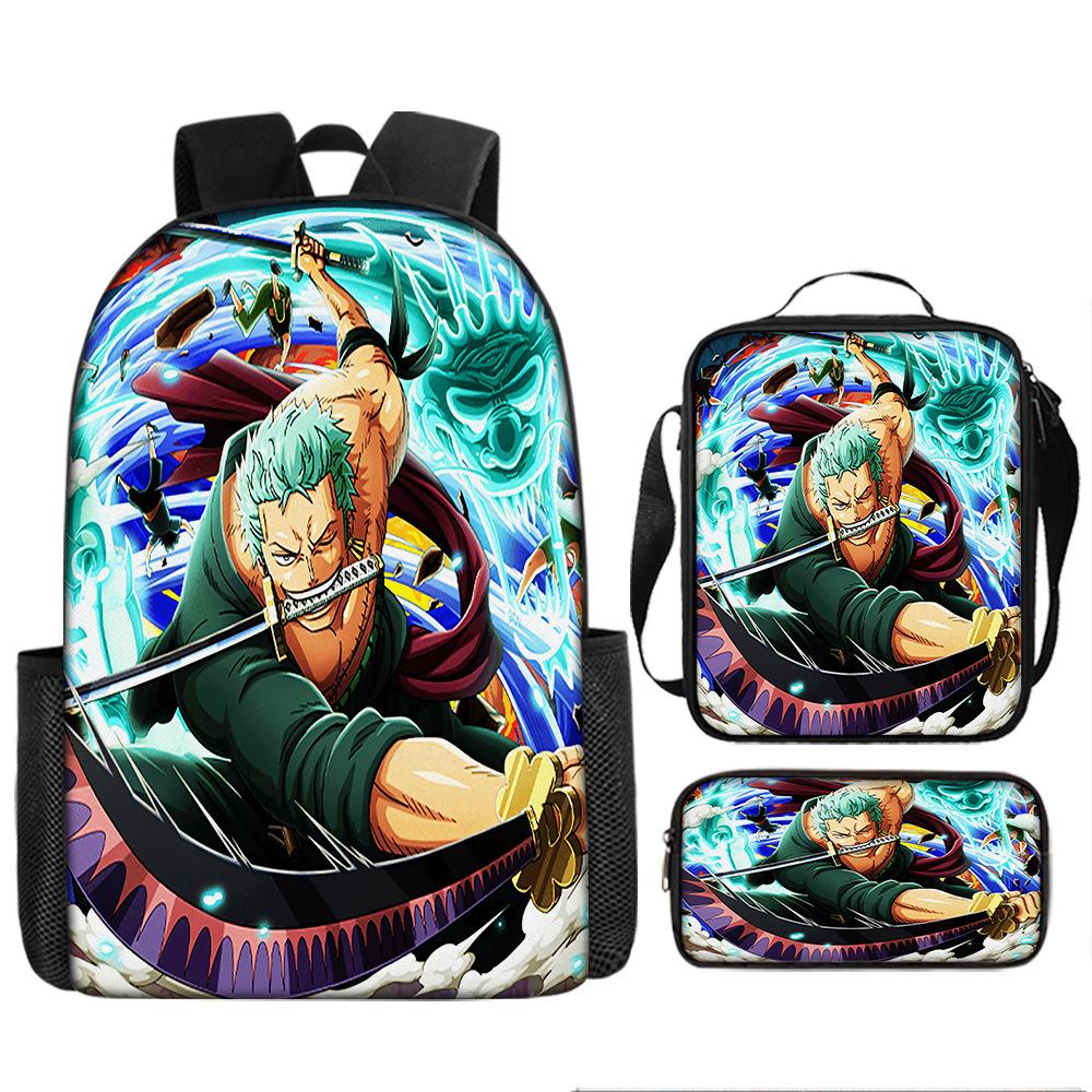 ONE PIECE Backpack Animation Schoolbag Primary School Students Third and Fourth Grades Light Burden Reduction Primary and Secondary School