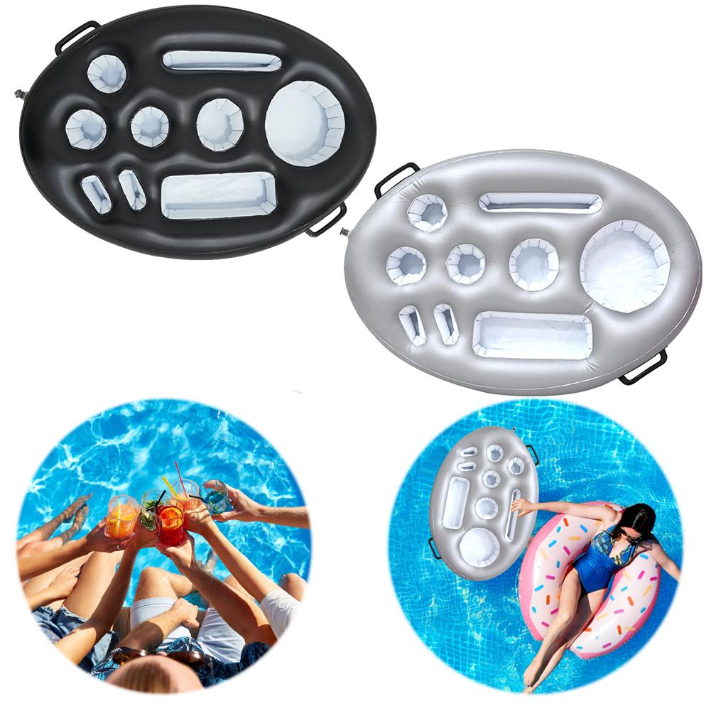 Inflatable Drinks Holder Drinks Cooler Tray Drinks Tray Floats for Pools Hot Tub Pool Beer PVC Floating Cup Holder Drinks Holder