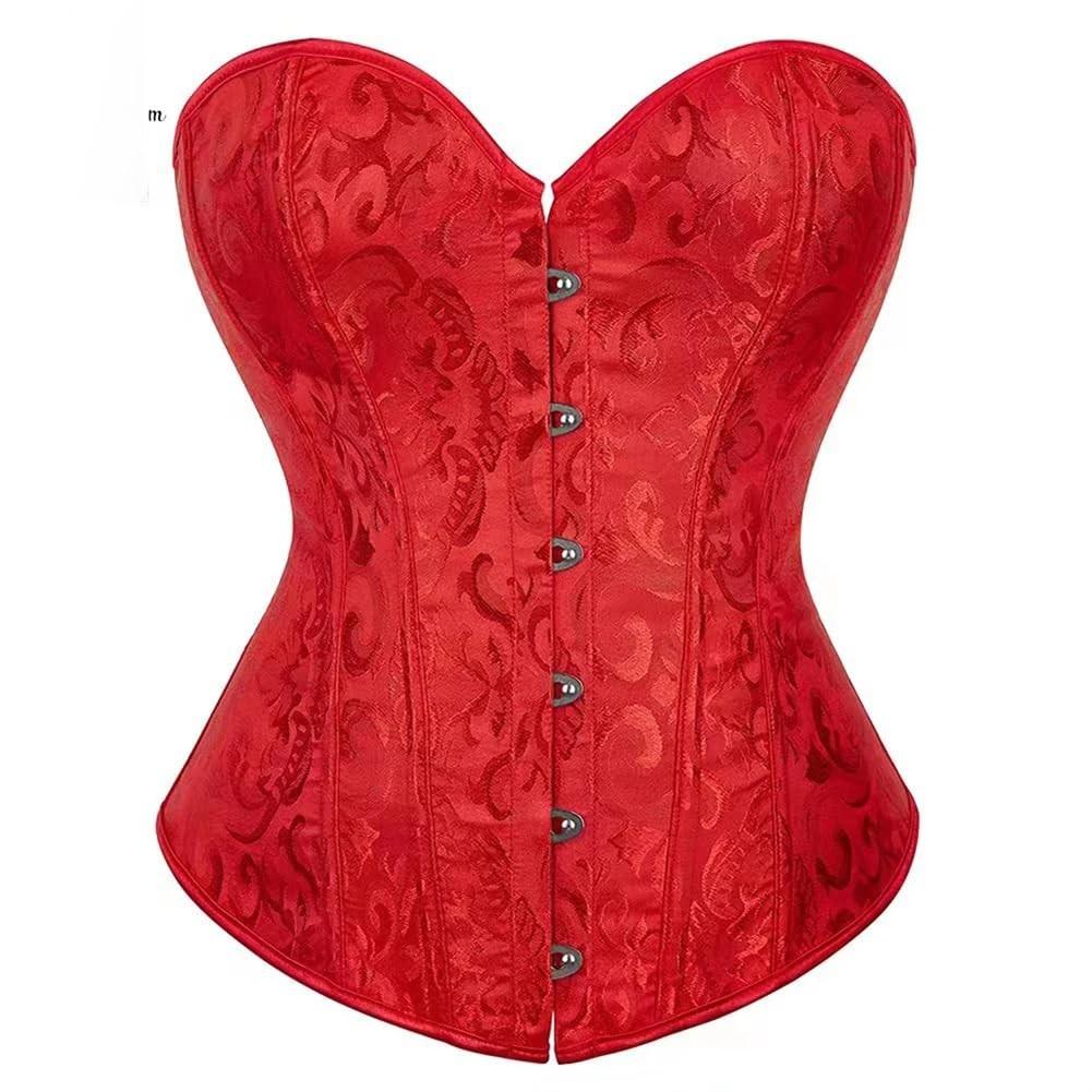 Women's  Sexy LaceBack Zip Corset Top Bustier G-string Body Shapewear
