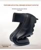 Spring 2023 Leather Bow Mid-Heel Shoes for Women