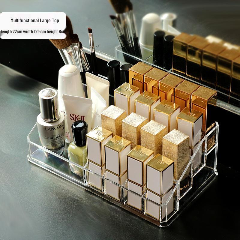 

Органайзер для ювелирных изделий и косметики премиум-класса: Ящик большой вместимости с подставкой для серег и хранилищем для помад