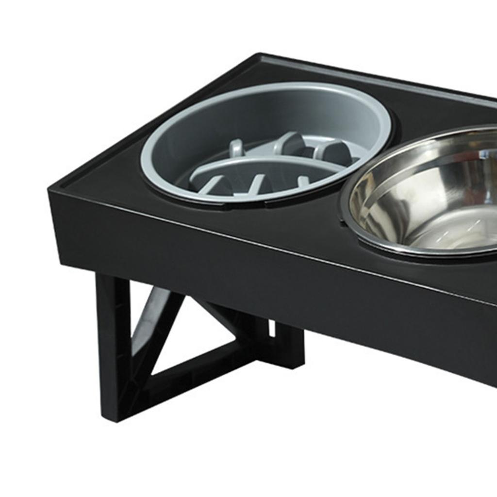 Gamelle surélevée pour chien 3 hauteurs réglables Soulagement de la pression Gamelle surélevée en acier inoxydable pour animal de compagnie chat
