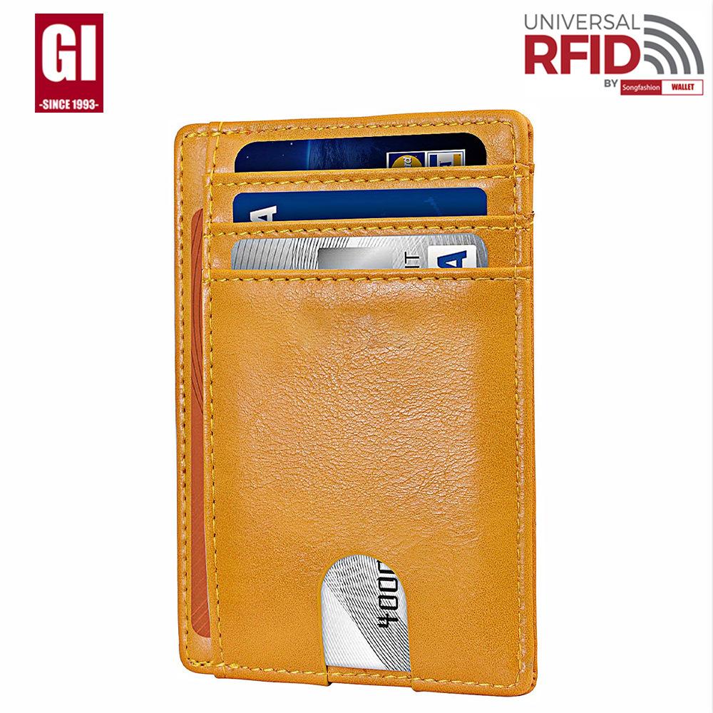 Card Bag Men's RFID Anti-theft Brush European and American Card Bag Men's  Card Holder