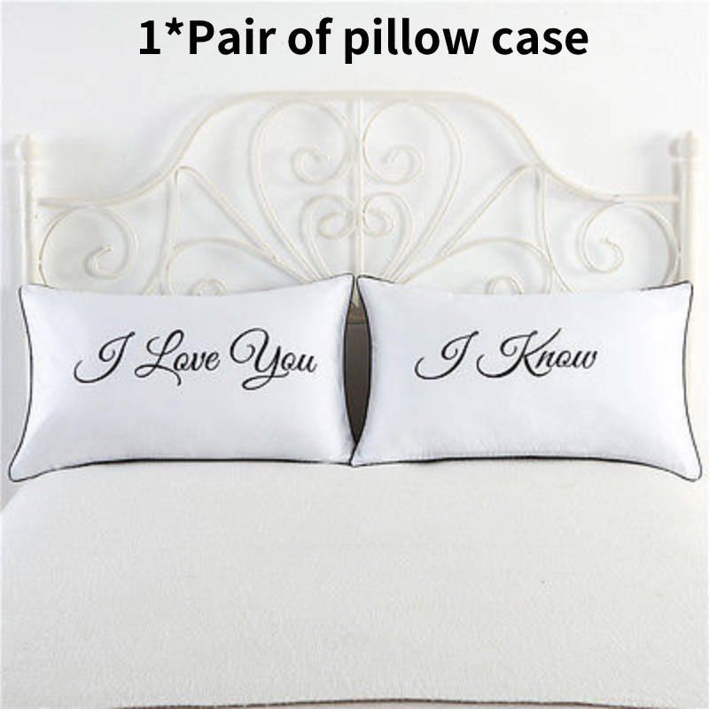 Couple 1 Pair Lovers Home Decor Pillow Case Sofa Waist Throw Cushion Cover