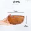 Simple Acacia Wood Bowl Household Salad Mixing Wooden Basin Kneading Solid Wood Bowl Thickened Soaking Bowl Wooden Tableware
