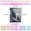 DIY Diamond Painting for Adults and Kids, White Tiger Diamond Painting Kit, Animal 5D Diamond Painting Diamond Art, Home Art Crafts 12x16 Inch