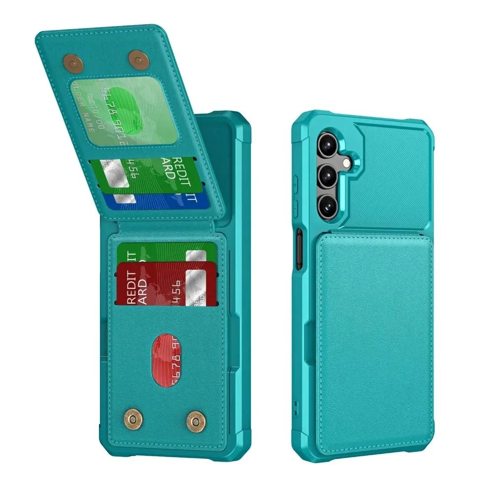 Custodia a Portafoglio con Porta Carte e Supporto per Samsung Galaxy S26 S25 S24 S23 S22 S21 Ultra Plus A57 A37 A56 A36 A26 A55 A35 A54 A34 Cover