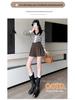 Women's High Waist Woolen Wide-Leg Shorts, Autumn/Winter 2024 Collection - Versatile Casual Wear, Available in Small to Plus Sizes.