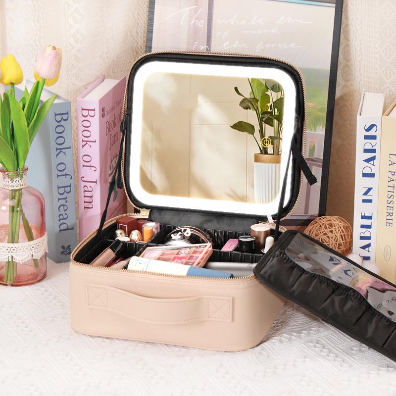 Portable LED Cosmetic Bag: Multifunctional, Large Capacity, Professional Makeup Organizer 2024.