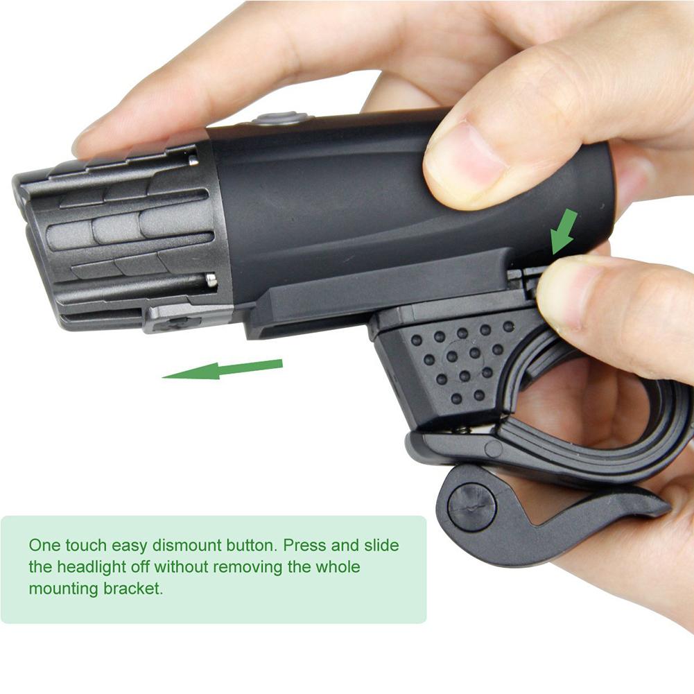 USB Rechargeable Bright LED Bicycle Bike Front Headlight and Rear Tail Light Set