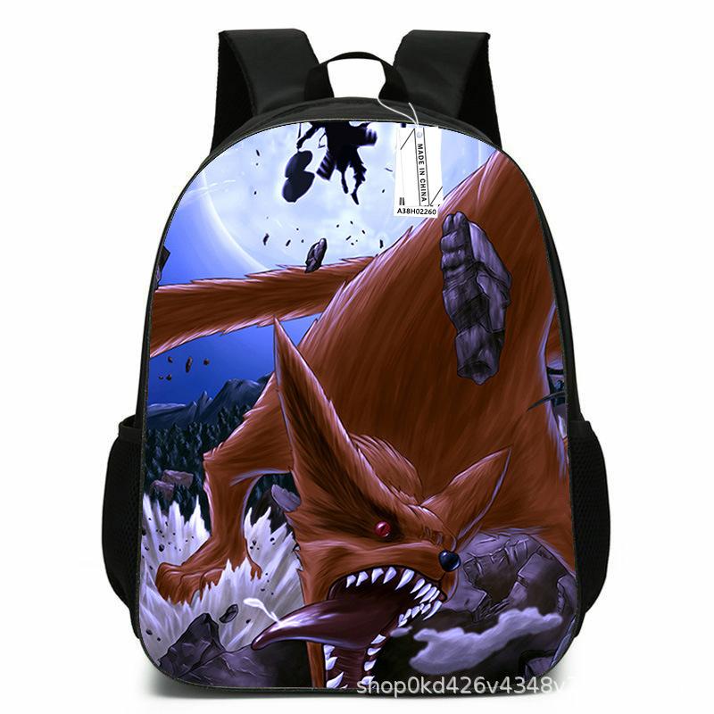Naruto Peripheral Schoolbag Naruto Sasuke European and American Elementary and Middle School Students Backpack Cartoon Animation Computer Bag