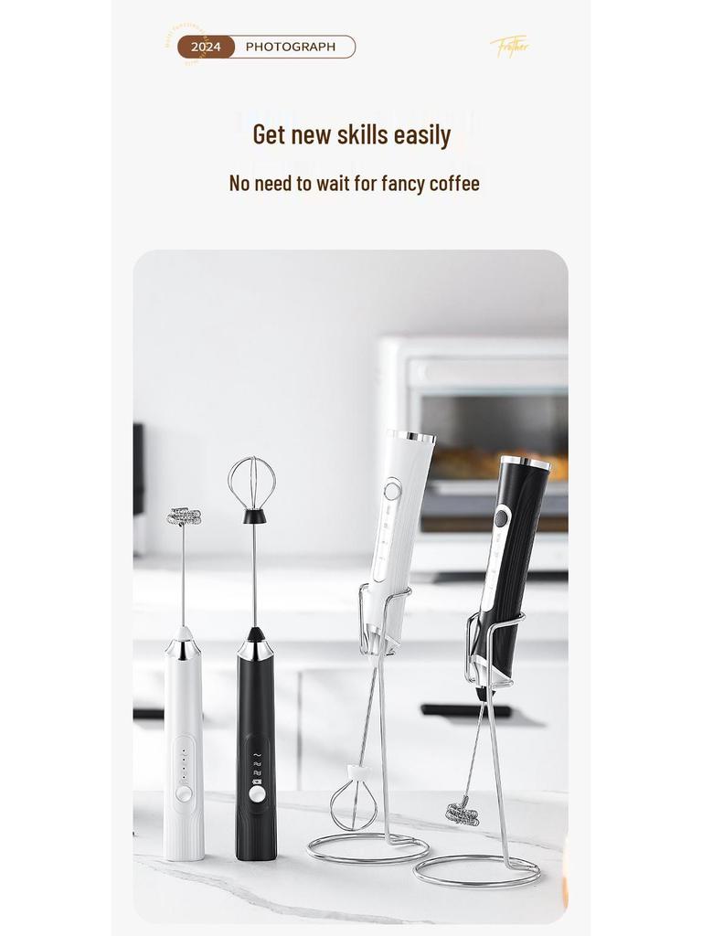 Electric Milk Frother & Mini Mixer for Protein Shakes and Coffee Foam