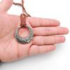 Verstellbare Lederkordel Halskette Vintage Wikinger Keltisches Knotenmuster Runder Anhänger Handgefertigter Schmuck Geschenk