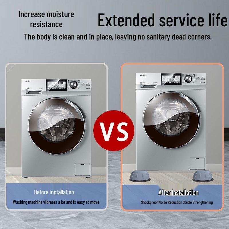 Anti-Slip Shock Absorbing Washer Base Pads – Universal Heightening, Vibration Reduction, Silent Stability