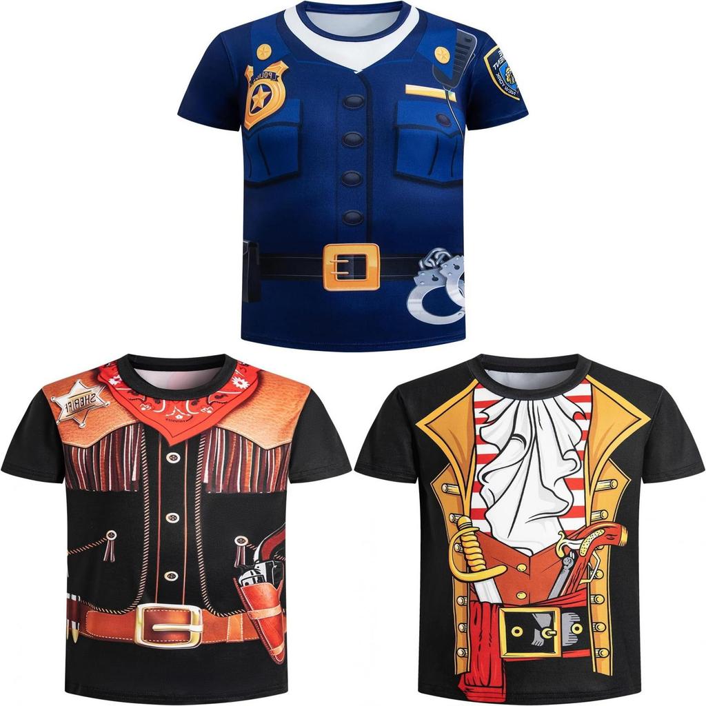 Wacky Spoof Pirate Digital Print T Shirt With Breathable Polyester For Youth Summer Casual Wear