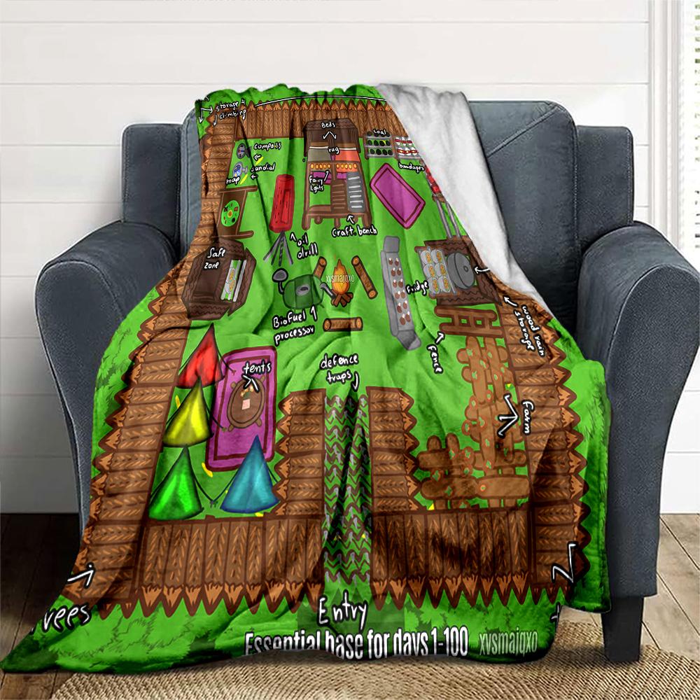 1pc Blanket - game Stardew Valley Print Design,Lightweight Blanket for Sofa,Bed- Soft &Warm,Gift for All Seasons