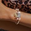 2026 New Y2K Shiny Open Bracelets Women Heart Flower Dripping Oil Dragonfly Bangle Sweet Cute Stylish Party Jewelry Accessories